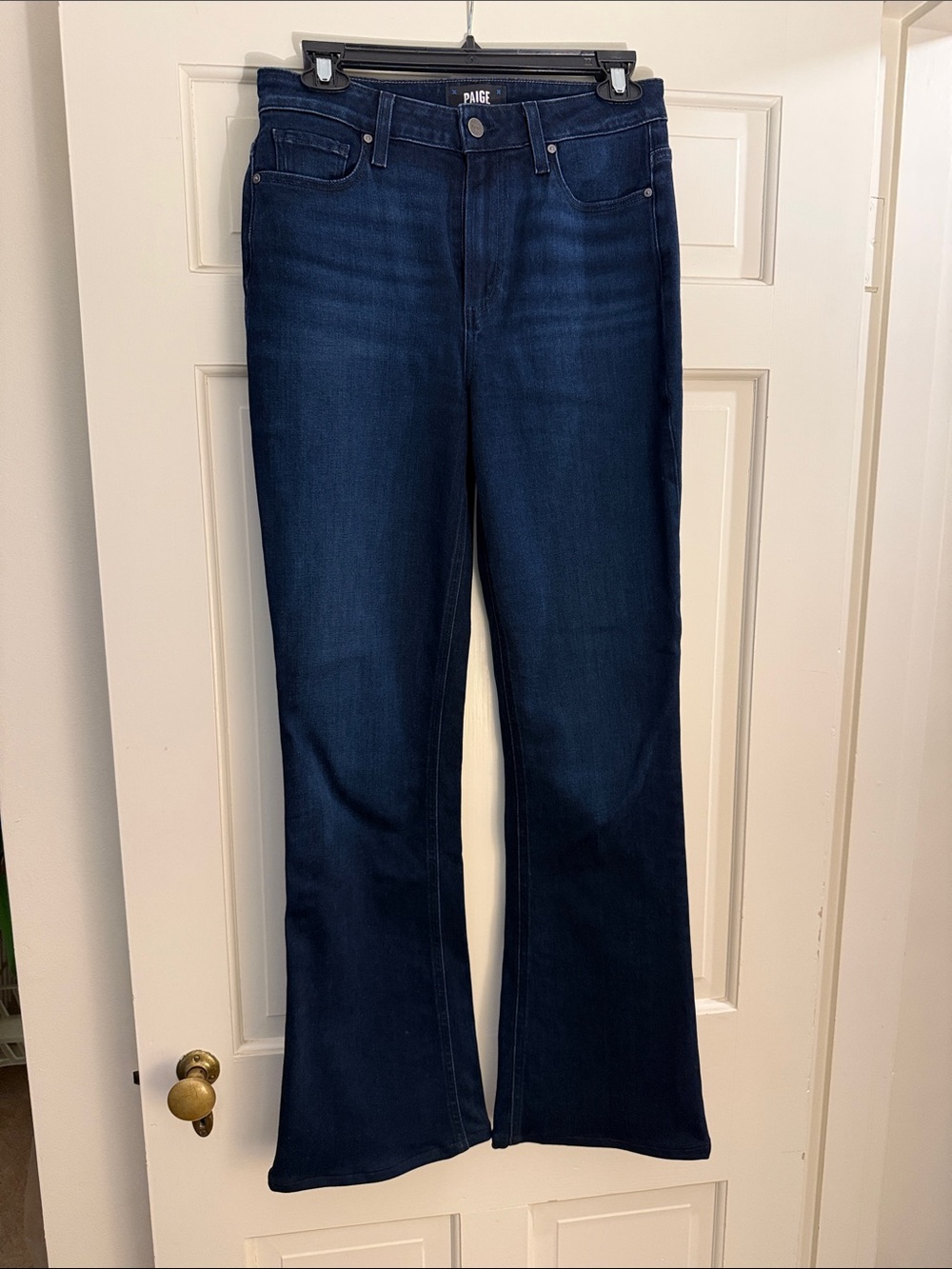 PAIGE high rise Laurel Canyon Dark Indigo bootcut Jeans size 28